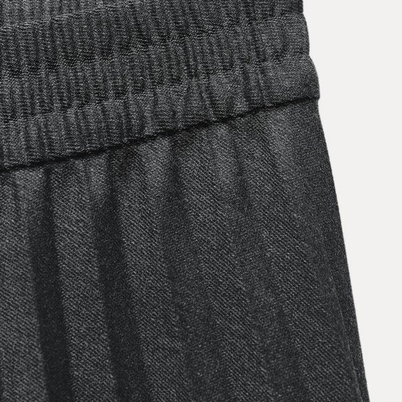 NWT ZARA PLEATED MIDI SKIRT ZW COLLECTION ANTHRACITE GRAY - Picture 10 of 10